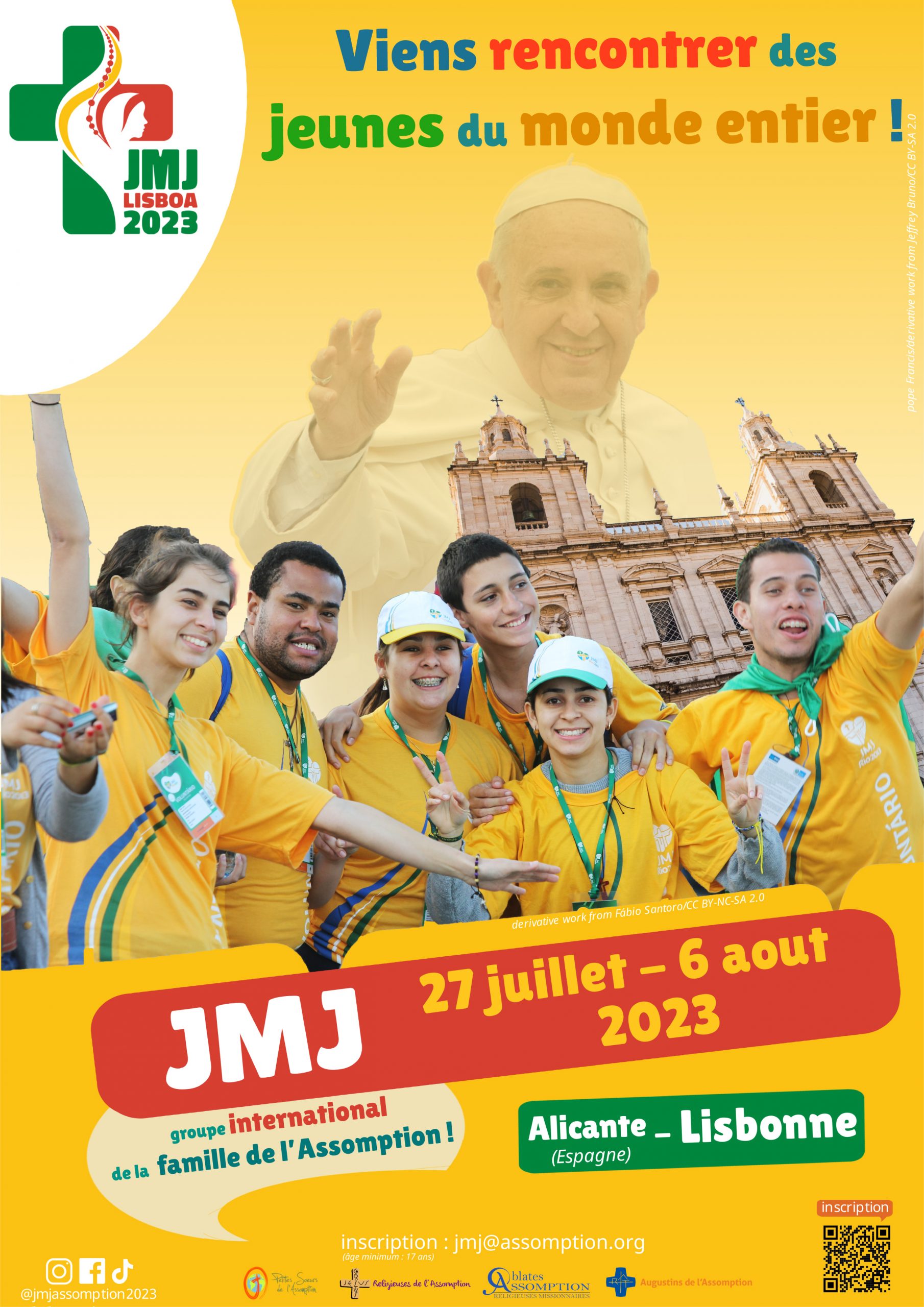 Journées Mondiales de la Jeunesse – Lisbonne, du 1er au 6 août 2023